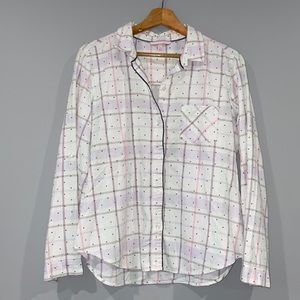 Victoria’s Secret Women’s Polka Dot, Plaid Pajama Top